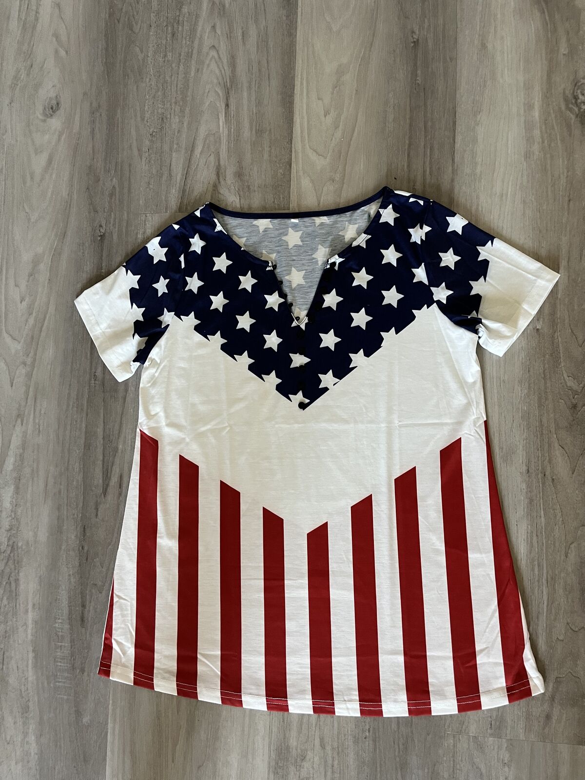 Women's shirt with Stars and Strips design - size large - BRAND NEW