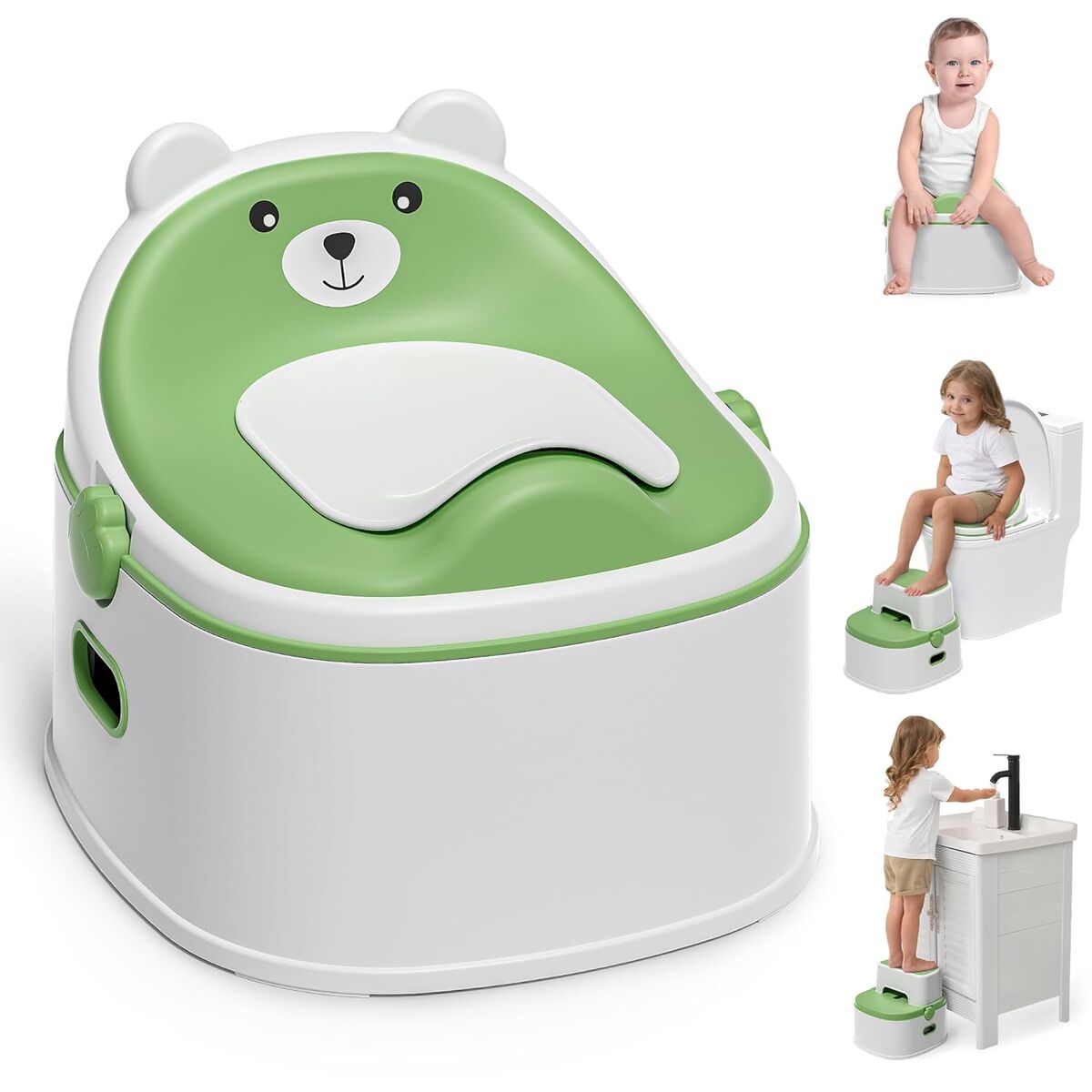 NEW 3-in-1 Potty Training Toilet, Portable Potty, Potty Training Seat and Toddler Step Stool