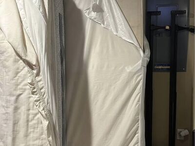 Twin Mattress-Box Spring/Memory Foam Topper/ Frame