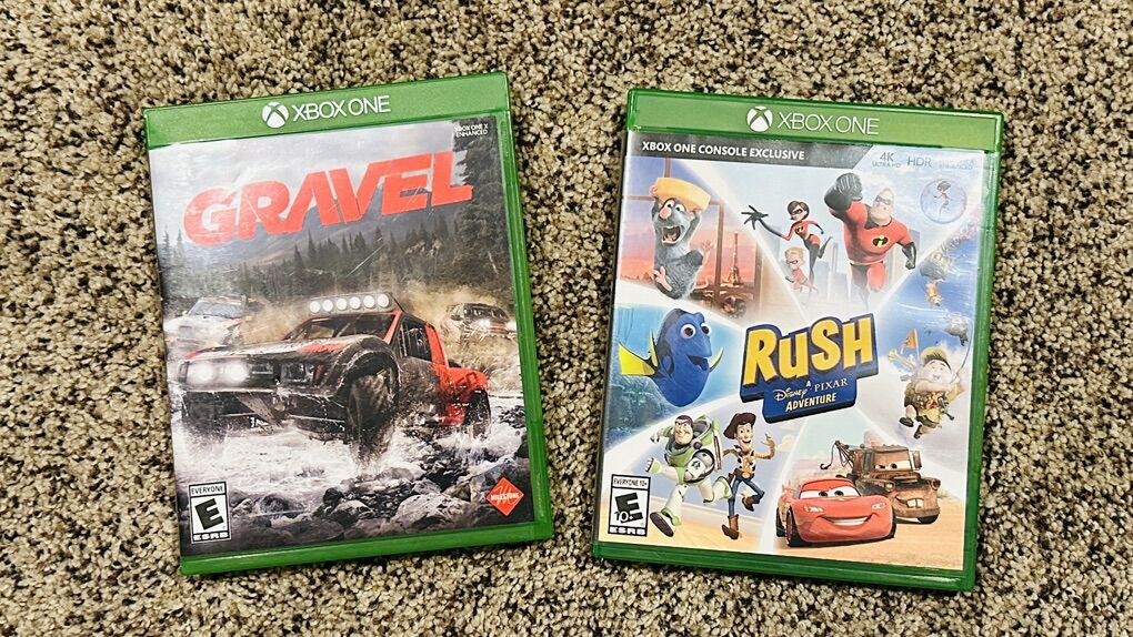 $15 total For X BOX ONE GAMES GRAVEL & DISNEY RUSH