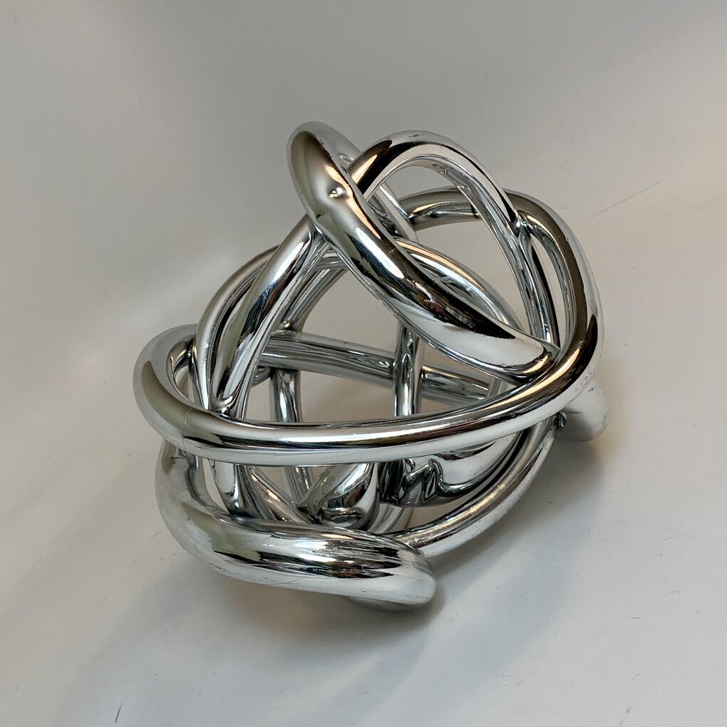 Art Decor Shiny Silver Tube Ball