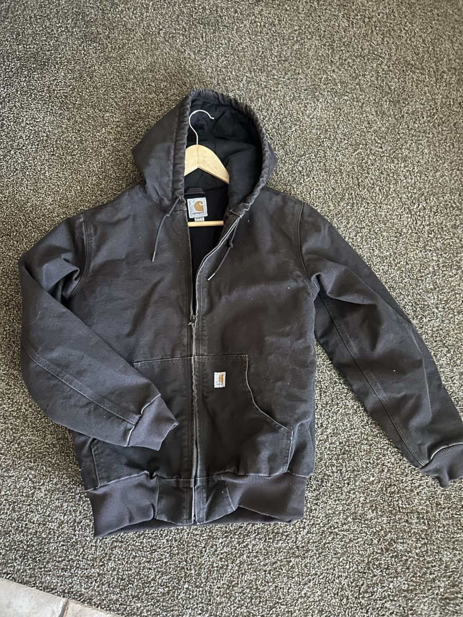 Carhartt Women's Active J130 Dark Brown Quilted Lined Hooded Work Coat XS (0/2)