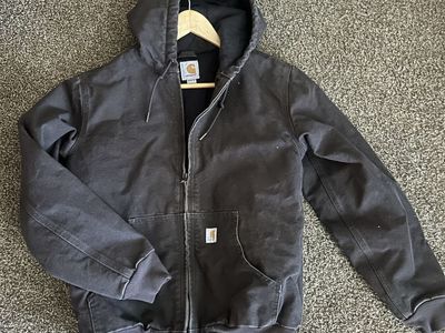 Carhartt Women's Active J130 Dark Brown Quilted Lined Hooded Work Coat XS (0/2)