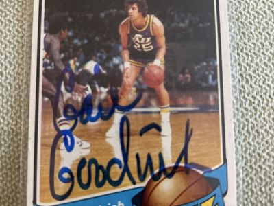 1979 Utah Jazz Hand Signed Gail Goodrich Autographed Basketball Card - Vintage Jazz Guard Auto Signed Collectible