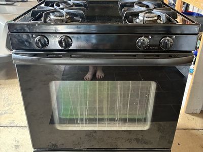 Kenmore Plus Gas Range Stove Black 4-Burner with Oven