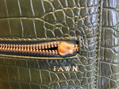 Fawn Green Reptile Diaper Bag