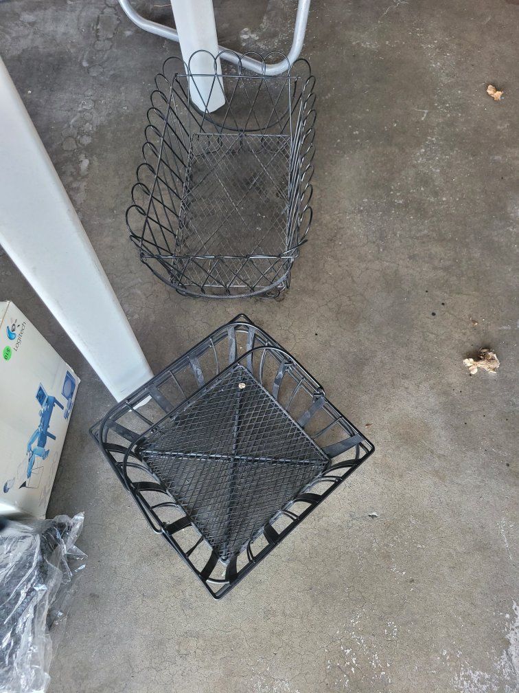 Black Wire Storage Baskets Set of 3