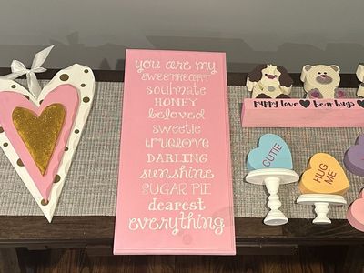 Valentine's Day wood decor lot sale