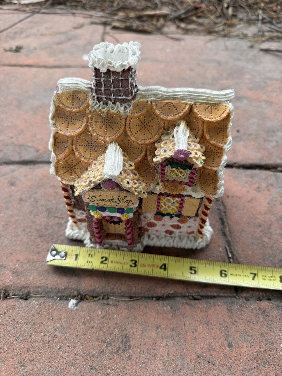 Christmas Gingerbread Sweet Shop Holiday Village Decor House