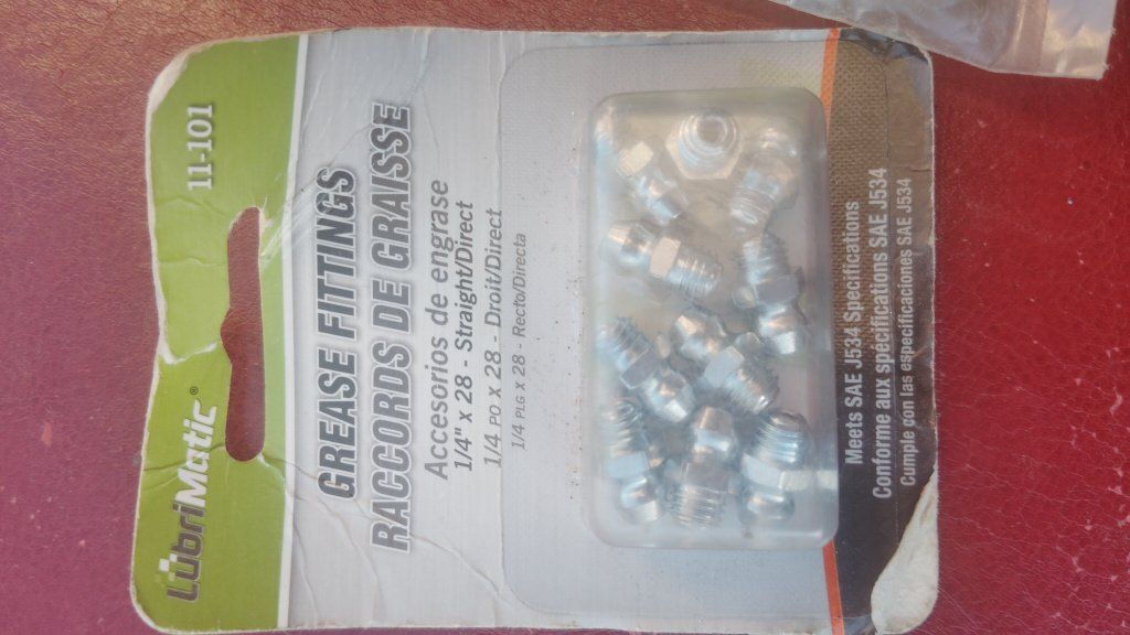grease fittings 1/4" 28 thread