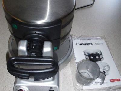 Cuisinart Double Belgian Waffle Maker Waf-f20 Stainless Steel Nonstick 1400w Rou