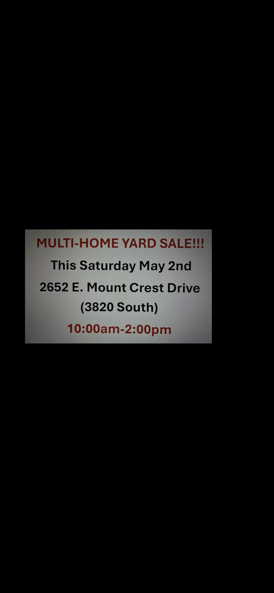 Multi-home yard sale