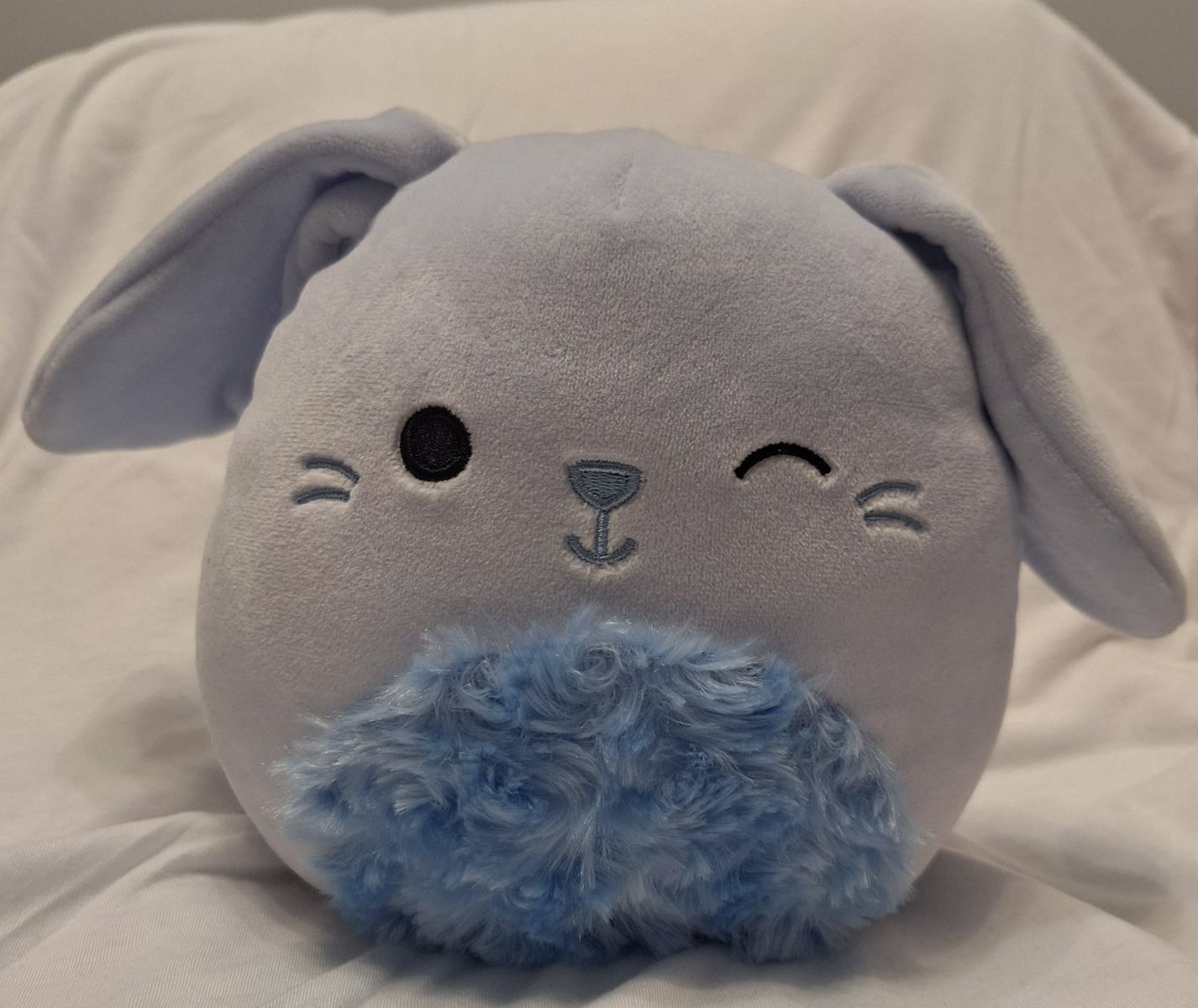 Kellytoy Squishmallows Bastian The Winking Blue Bunny Plush Toy