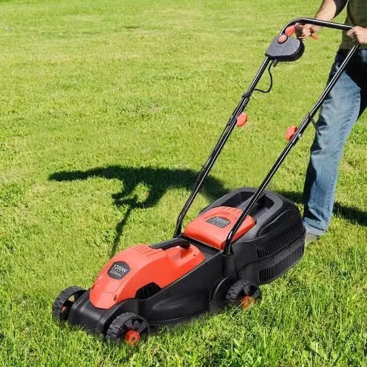 14" Electric Push Lawn Corded Mower with Grass Bag