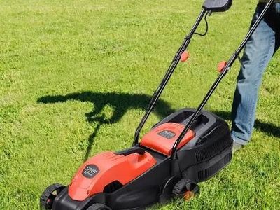 14" Electric Push Lawn Corded Mower with Grass Bag