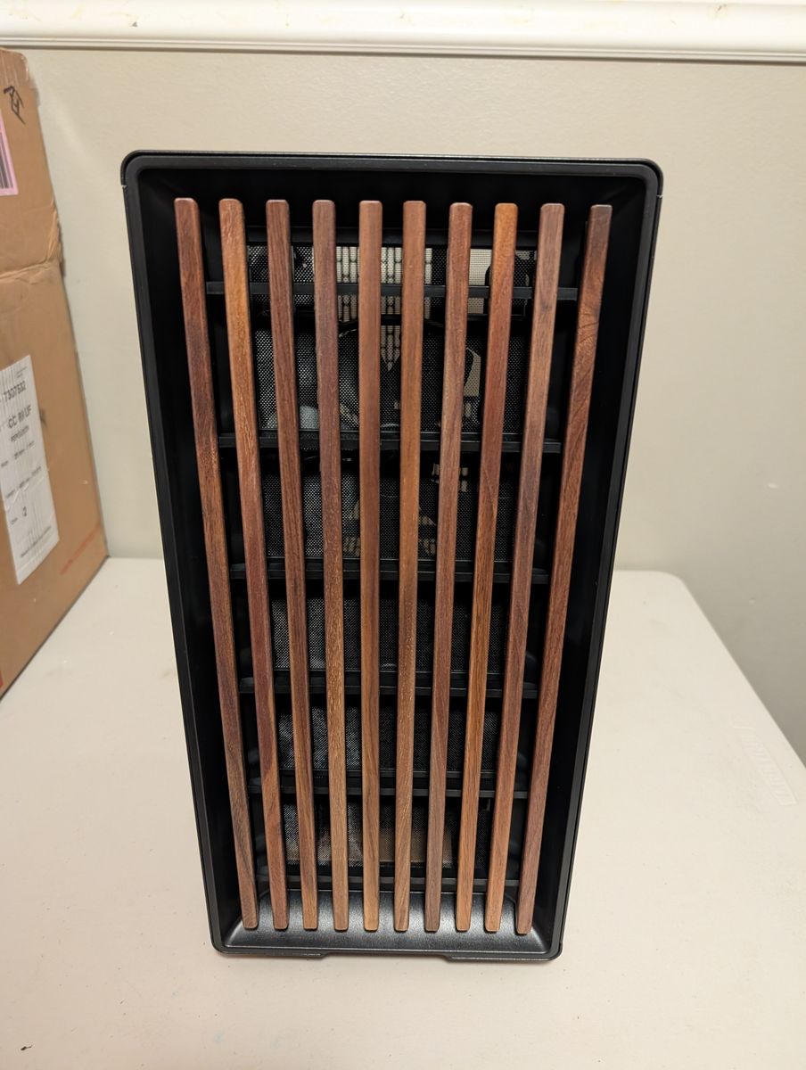 Fractal Design North Black Walnut Mid-Tower ATX PC Case - Real Wood Front - Mesh - Open Box