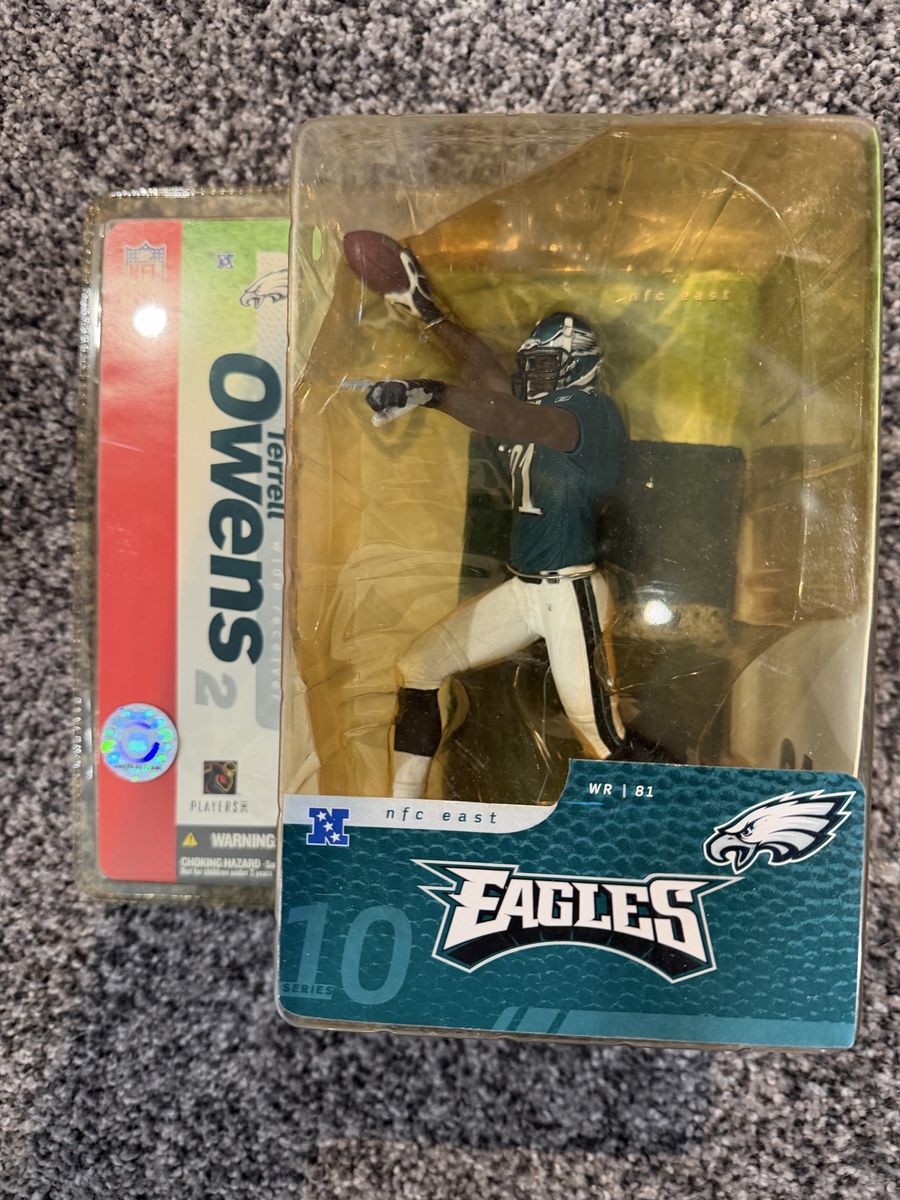 McFarlane NFL Series 10 Terrell Owens WR 81 Philadelphia Eagles Action Figure NIB