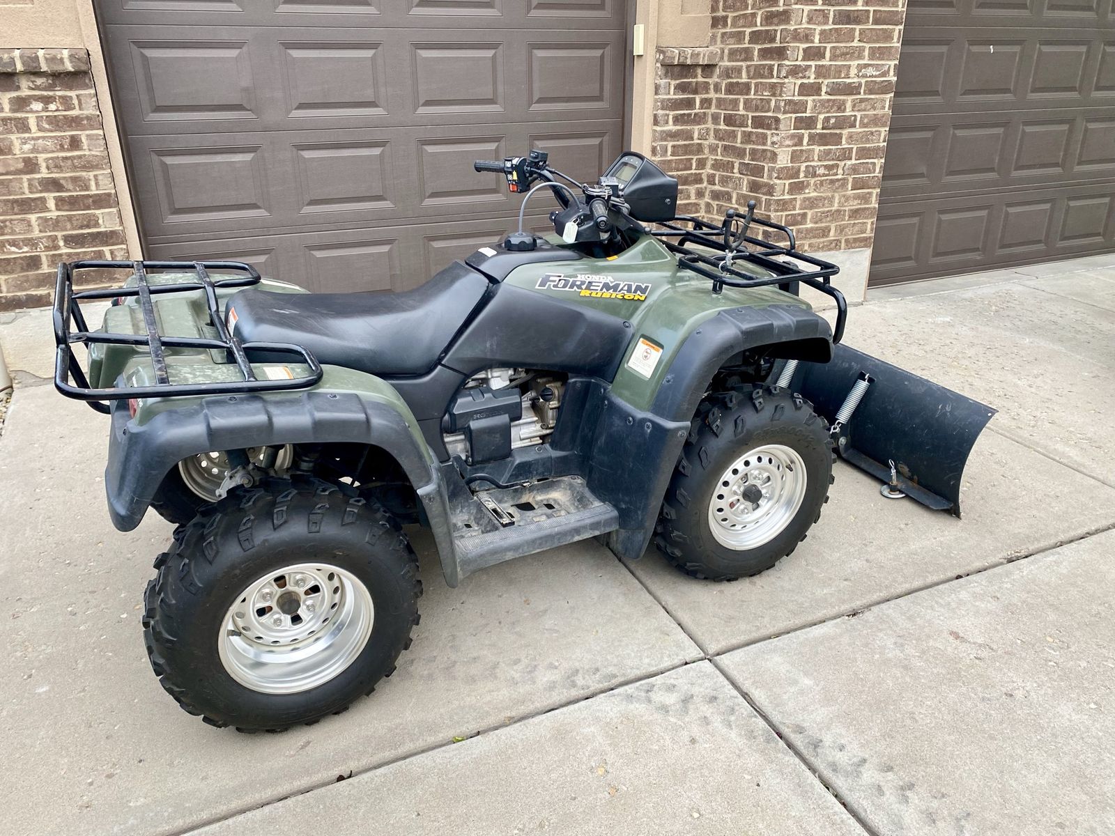 2001 Honda Foreman Rubicon ATV 4x4 Quad with Snow Plow - Used