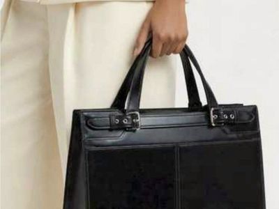 New! Franklin Covey Genuine Leather Business Laptop Shoulder Bag Organizer