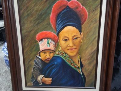 Beautiful Large Original 1979 Painting on Canvas!