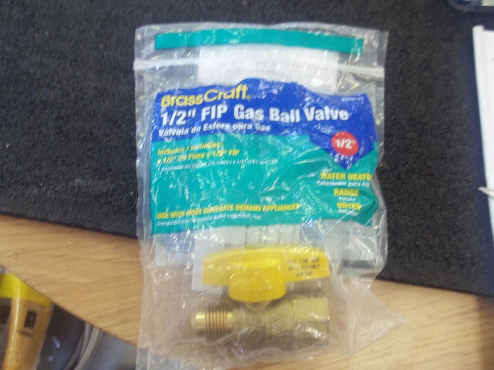 Brasscraft 1/2" Gas Ball Valve