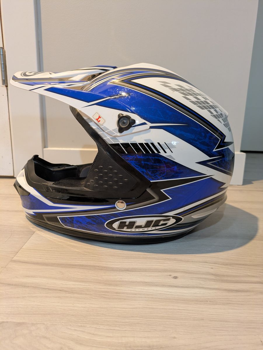 HJC Dirt Bike Helmet - Size Large (with Goggles & Bag)