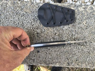 hand made ringed knife