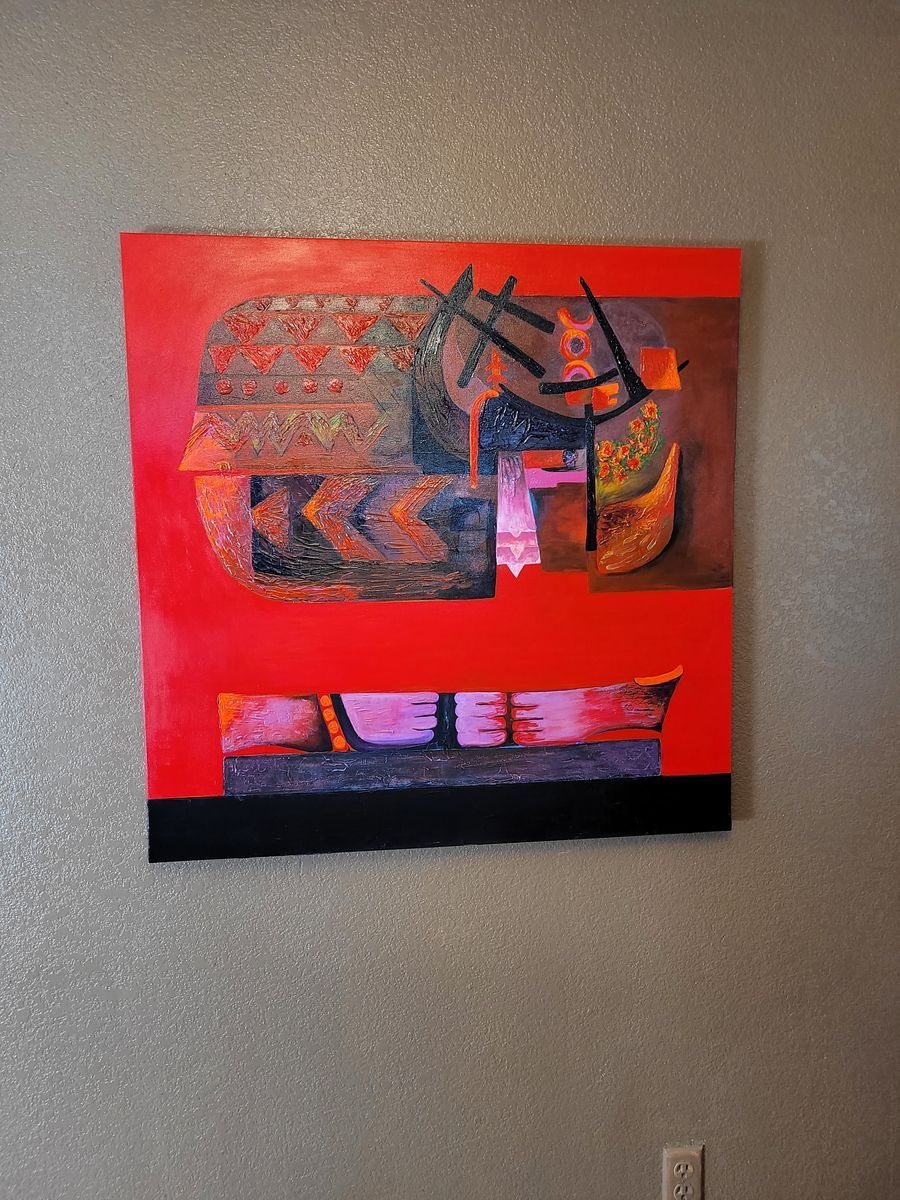 36"x36" Abstract in Acrylic Painting