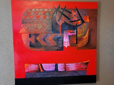 36"x36" Abstract in Acrylic Painting
