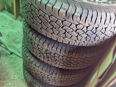 4 BFGoodrich All-Terrain T/A Tires 275/75R18 TRD with Rims.