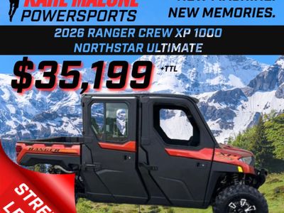 2026 Polaris RANGER CREW XP 1000 NorthStar Edition