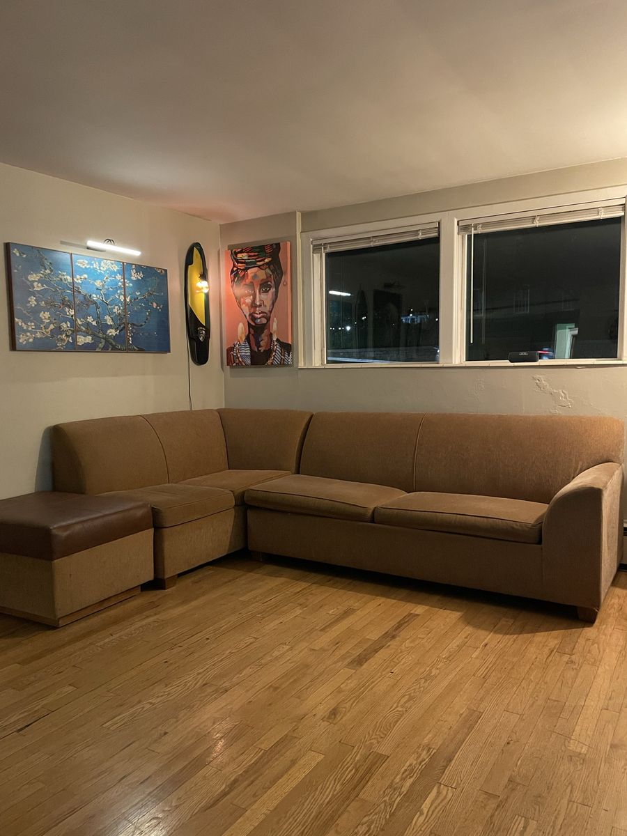 Vintage sectional with pull out bed!