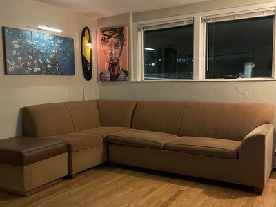 Vintage sectional with pull out bed!