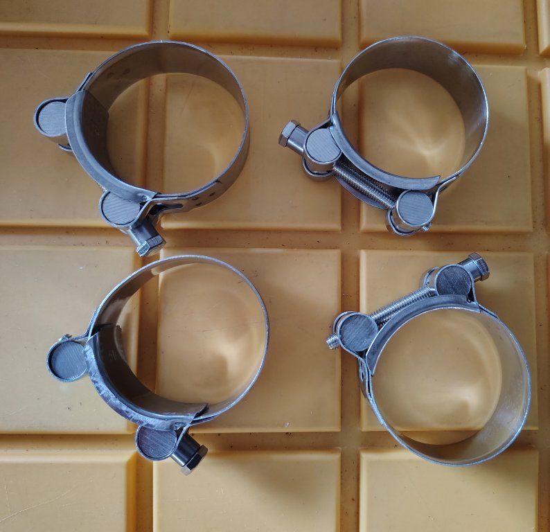 4 Pack SFI T-Bolt Clamp 304SS  Stainless Steel Pipe Heavy Duty Size 48-51