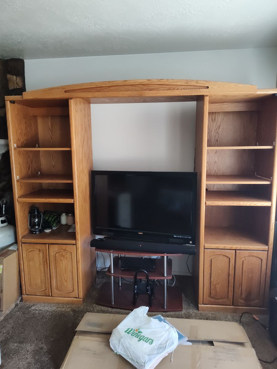 Oak cabinets