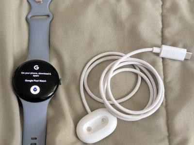 Google Pixel Watch 4 XL (45mm) with Grey Band and USB-C Charging Cable