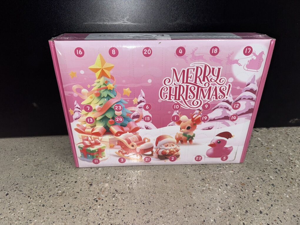Pink Christmas Rubber Duck Advent Calendar