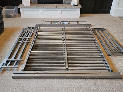 Full over Full bunk bed frame. Couldn't find a picture of it put together, because we haven't used it in years.