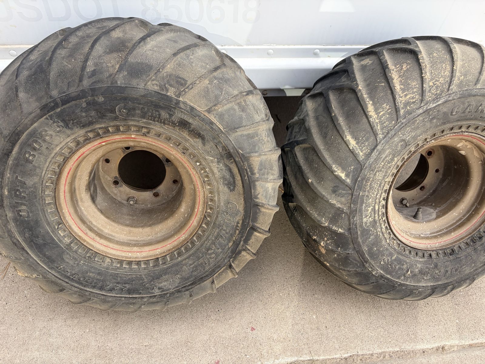 Carlisle Dirt Boss ATV Tires on Honda ATC 3 wheeler wheels Foam filled 