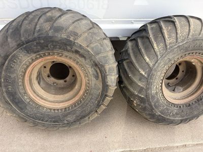 Carlisle Dirt Boss ATV Tires on Honda ATC 3 wheeler wheels Foam filled