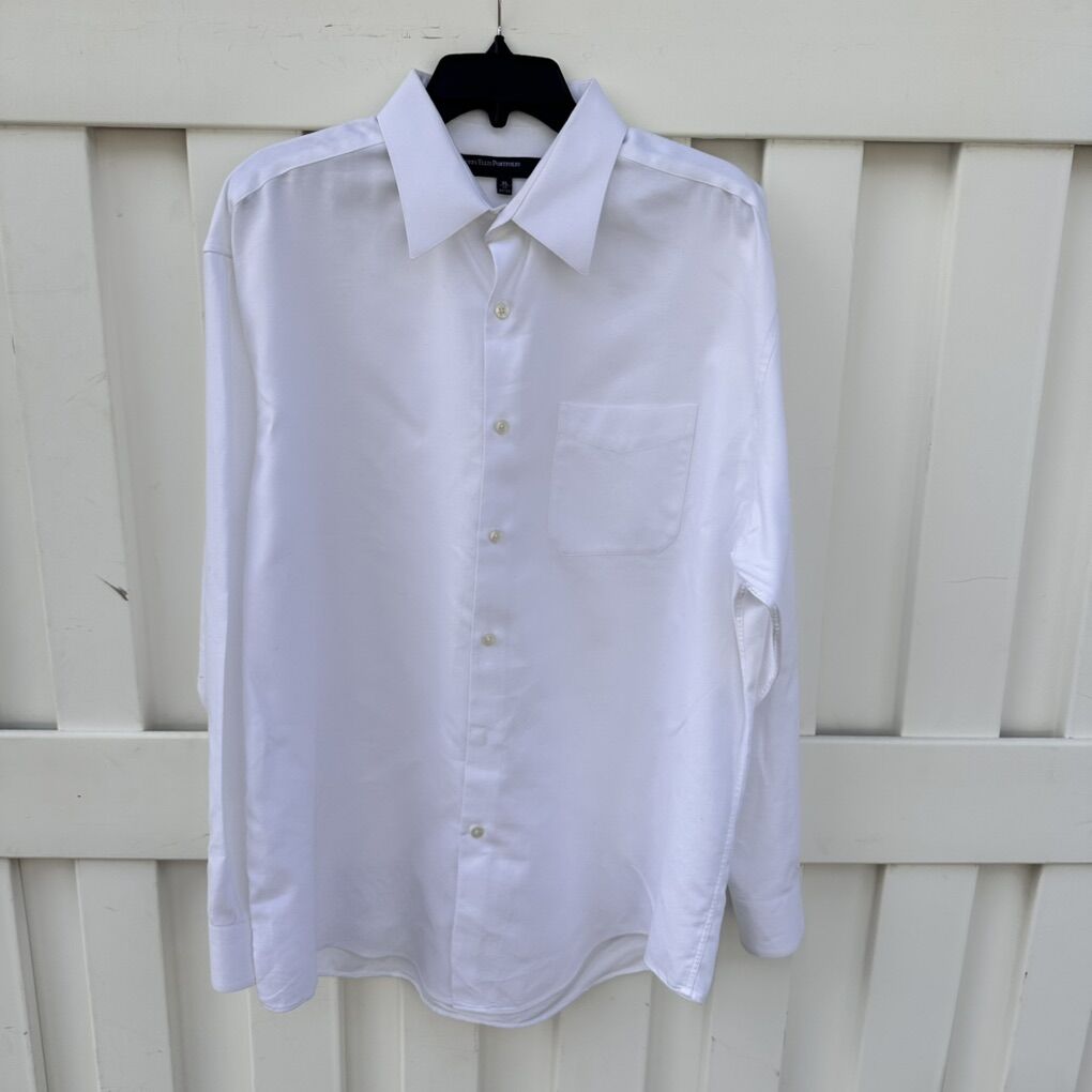 Mens Perry Ellis White Dress Shirt