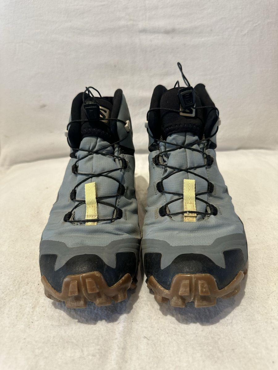 Salomon women’s size 6.5 cross hike, Gore-Tex blue/grey lightweight mid hiking boots