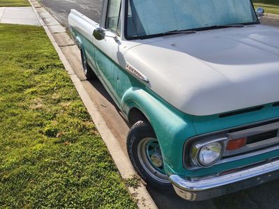 Ford F-250 Custom Cab Vintage Pickup Truck - Teal & White