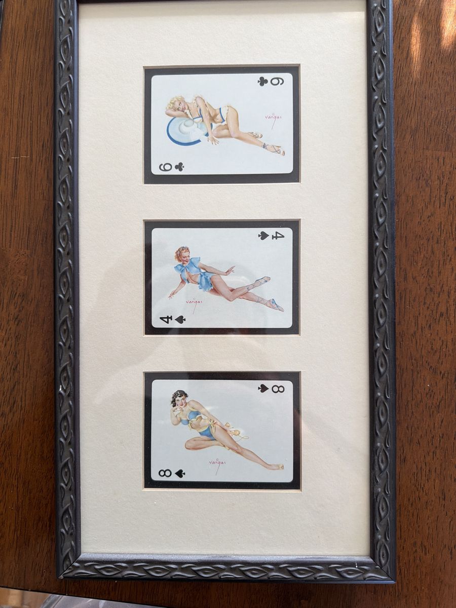 Vintage Vargas pin up doll playing card art