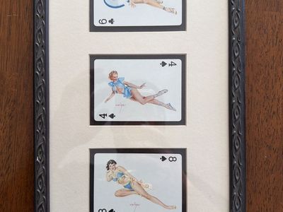 Vintage Vargas pin up doll playing card art