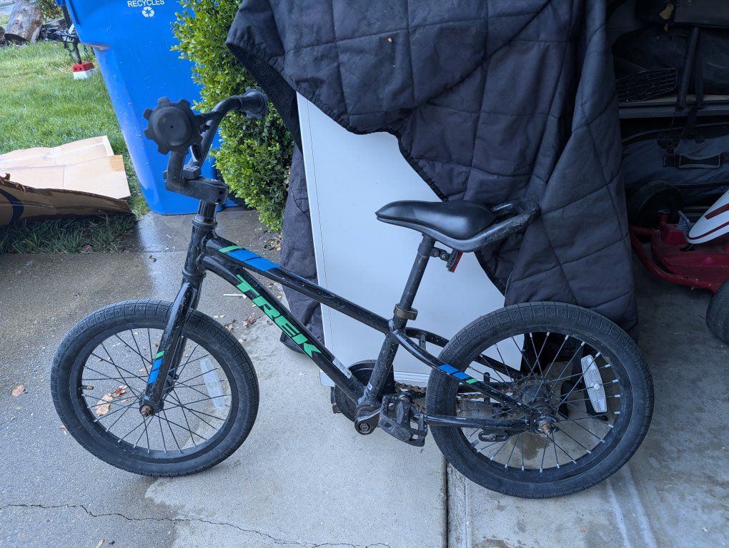 Trek Jet 16" Kids BMX Bike Black/Blue/Green - Good Condition, Ready to Ride!