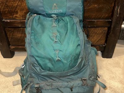 Ascend Green Internal Frame Hiking Backpack 65L