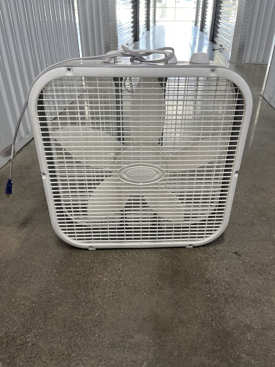Lasko White Box Fan with 3 Speed Settings