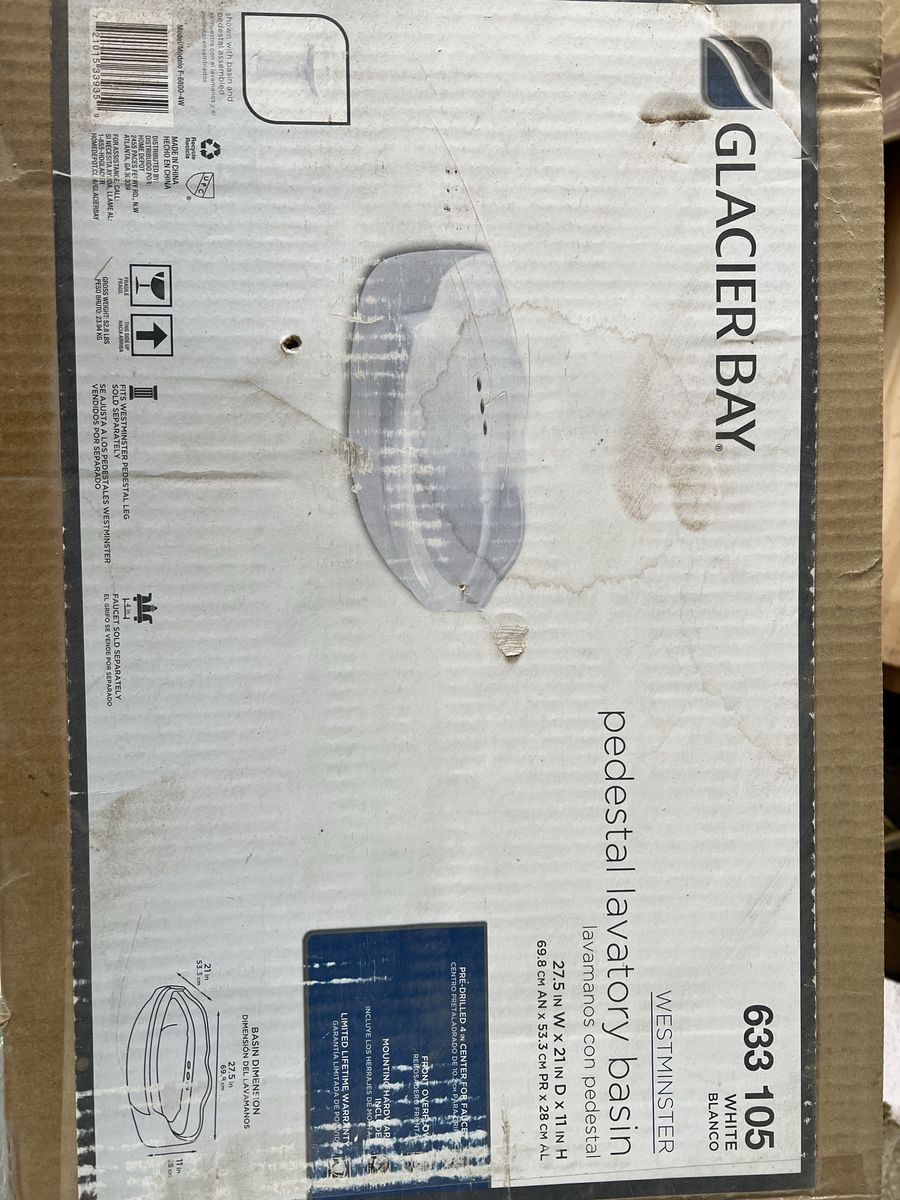 Pedestal bathroom sink