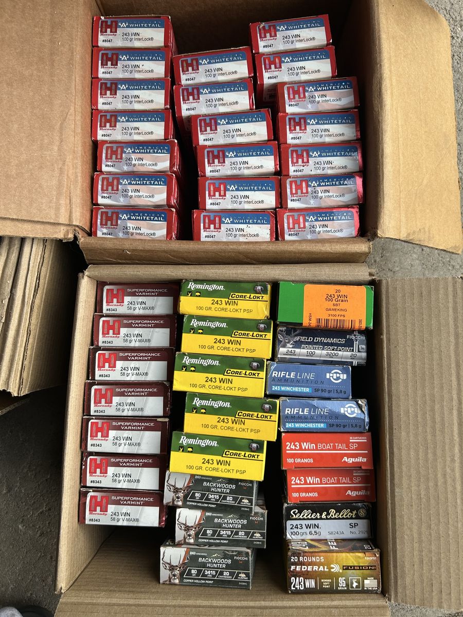 243 Win Ammo  $16+ per Box